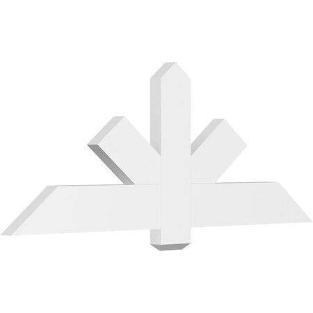 Ekena Millwork Kennewick Architectural Grade PVC Gable Bracket, 60"W x 22 1/2"H x 2"D x 6"F, 9/12 Pitch GBP060X23X0206KEN00